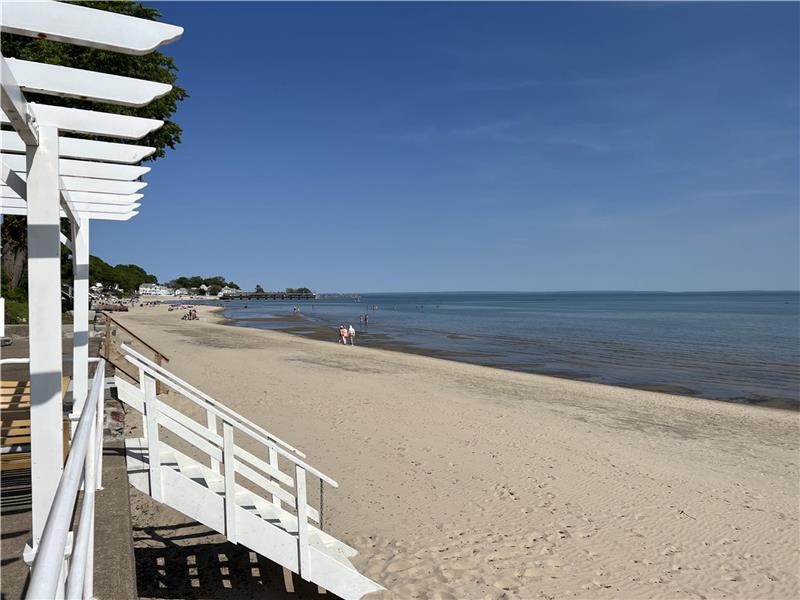 The Sandpiper Guest House.   Private beach, waterfront property, rear Guest House.