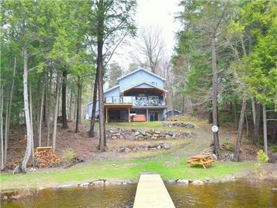 Paradise in the Woods - Beautiful Cottage w/ Large Dock, Hot Tub, Games Room, Pet-Friendly