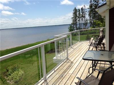**Waterfront**  Two bedroom upper unit with balcony on Shediac Bay