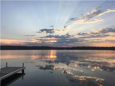 Waters edge retreat perfect for families.  Beautiful trees, nature and sunsets