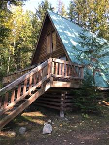 Sunny Waters cabins, on the beautiful north end of Shuswap Lake, in Seymour Arm, British Columbia.
