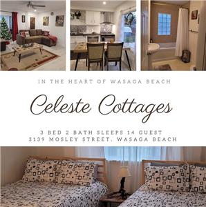 3 Bedroom (Sleeps 14 guest) - Celeste Cottage In the Heart of Wasaga Beach