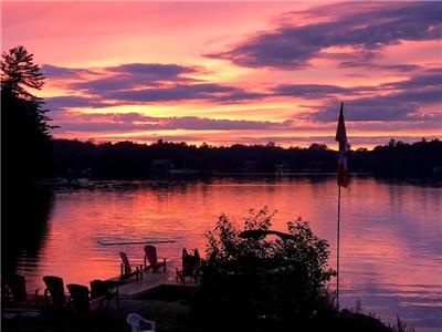 Waterfront cottage on quiet Little Whitefish Lake - Family compound with beautiful sunsets