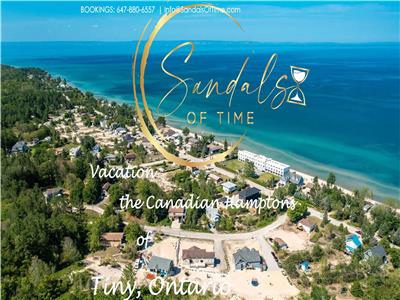 1.5HR to GTA - Vacation Homes Sleep16 - 3MIN Walk to Private White Sandy Beach ~ HotTub & Sauna