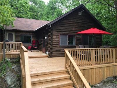 Log Cabin on the Shores of Skootamatta Lake