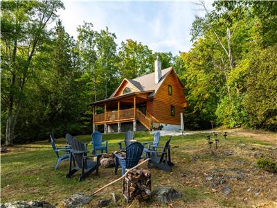 Aromatherapy Sauna + A Foodie's Kitchen + Comfy King Beds + Glowing Fireplace and Log Cabin Vibes
