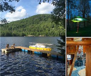 Near Nordik Spa! Cozy Waterfront Retreat in Gatineau Park. 17min to Ottawa.  SUP+canoe+kayaks incl.
