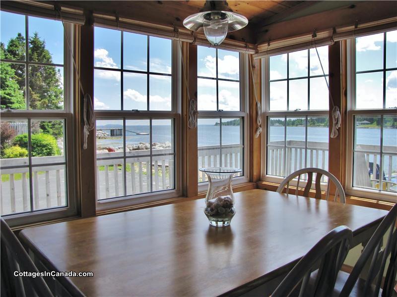 Larinda's Landing Oceanfront Boutiliers Point Cottage Rental DI