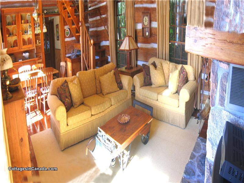 Beautiful Quebec Log Chink Cottage Flesherton Cottage Rental DI