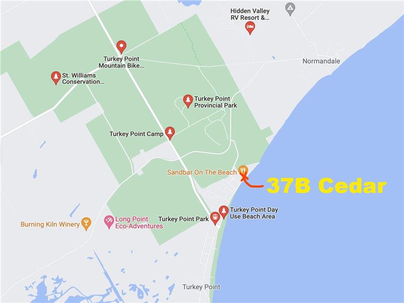 Turkey Point Map Cozy Cottage 10 second walk to the - Turkey Point Cottage Rental | PL ...