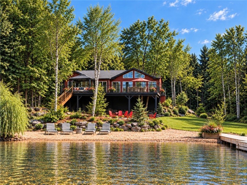 Luxury Ahmic Lakefront Retreat | Hot Tub, Sauna, Private Beach & Year-Round Fun