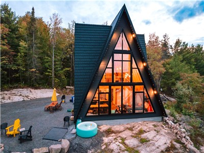 AAT Waterfront Timber Aframe Cabin on French River